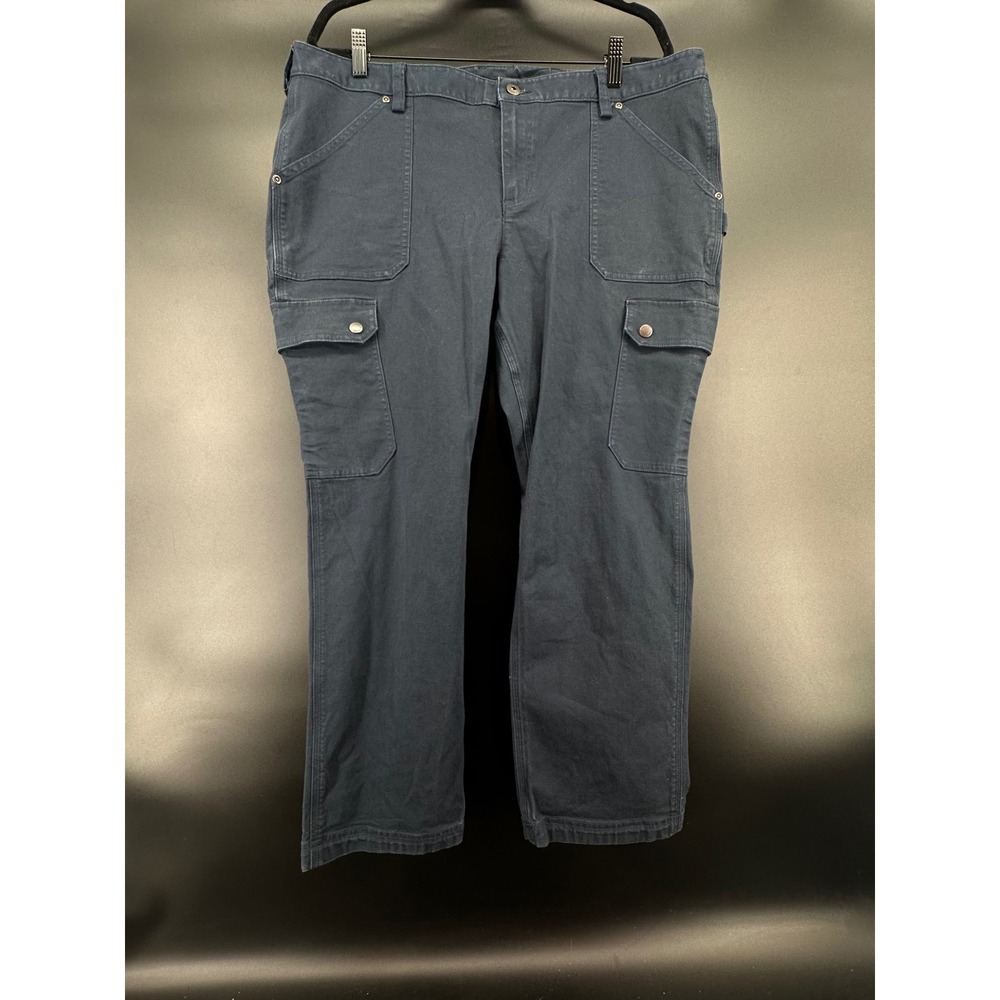 Duluth Trading Co Fire Hose Cargo Pants Navy Blue 18x27